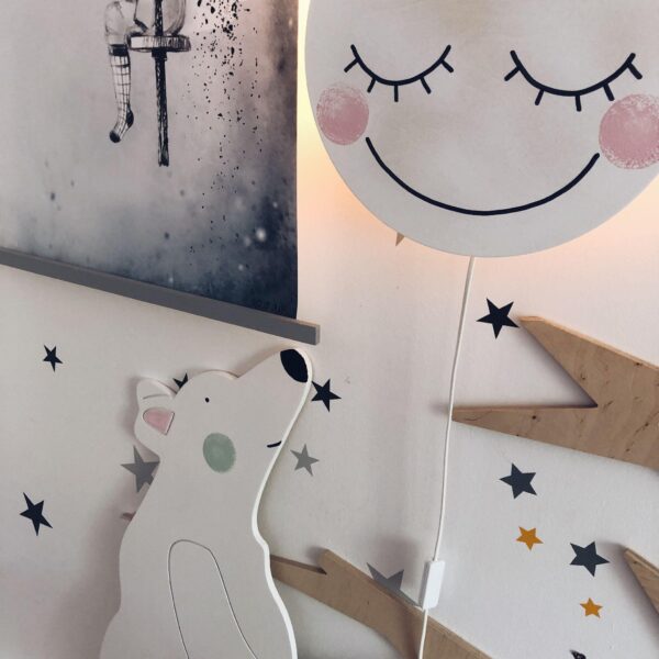 Wandlampe Mond Rosa – Bild 3