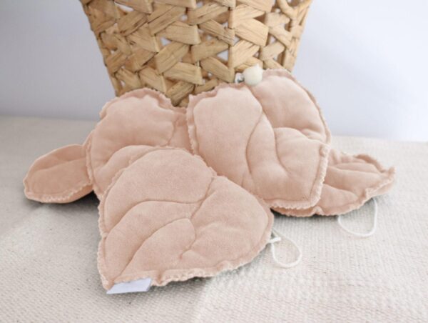 Girlande Blätter Velours Beige – Bild 2