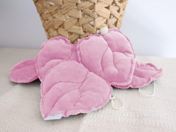 Girlande Blätter Velours Rosa – Bild 2