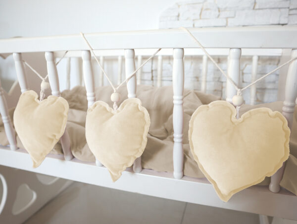 Girlande Herzen Velours Vanille