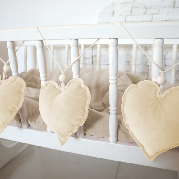 Girlande Herzen Velours Vanille