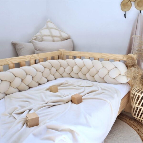Bettschlange 4 Kordeln Beige