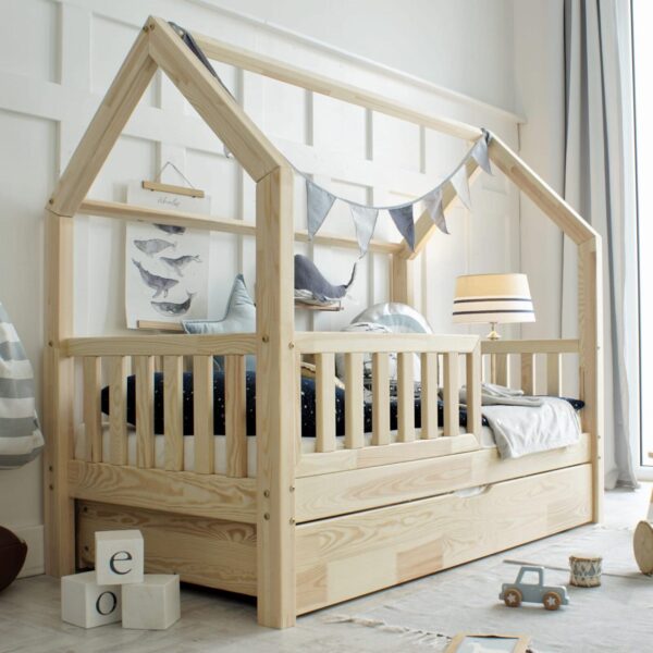 Hausbett Letto B Plus 90x190 ( mit Schlaff. Schublade) | NaturHolz (Express Versand) – Bild 2