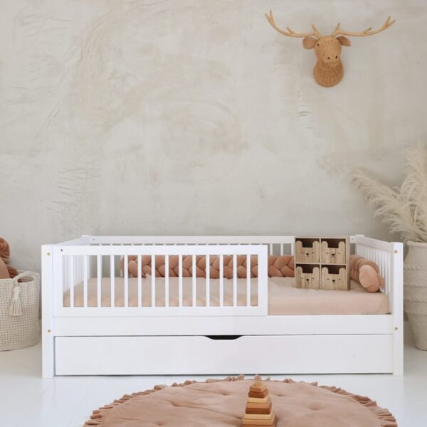 Jugendbett Rico AL Plus (mit Schlaff. Schublade) 90x190 | weiß (Express Versand) – Bild 2
