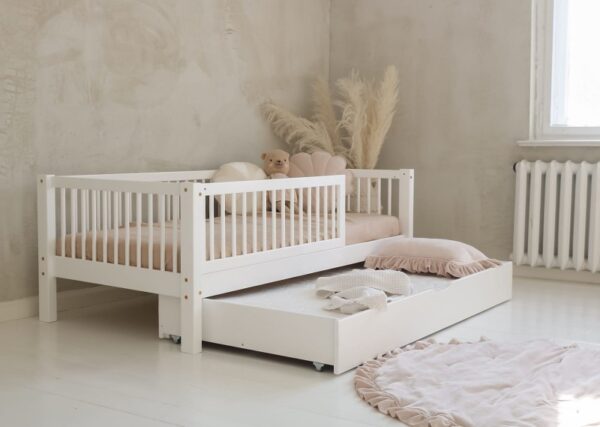 Jugendbett Rico AL Plus (mit Schlaff. Schublade) 90x190 | weiß (Express Versand) – Bild 4