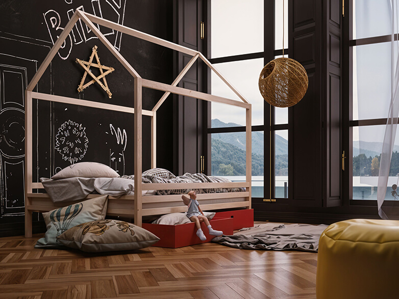 Kreativ Hausbett gestalten