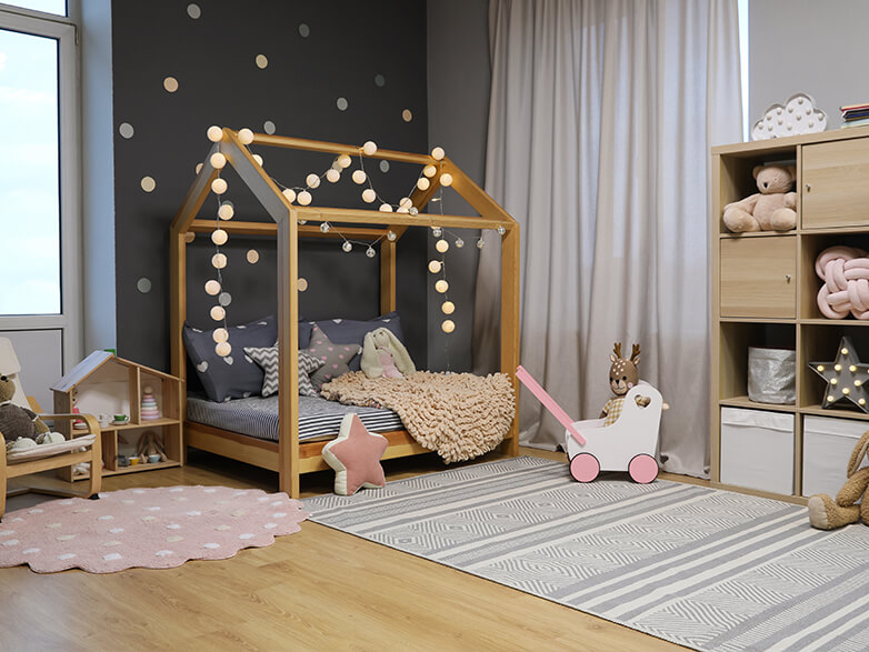 Skandinavisch Hausbett gestalten